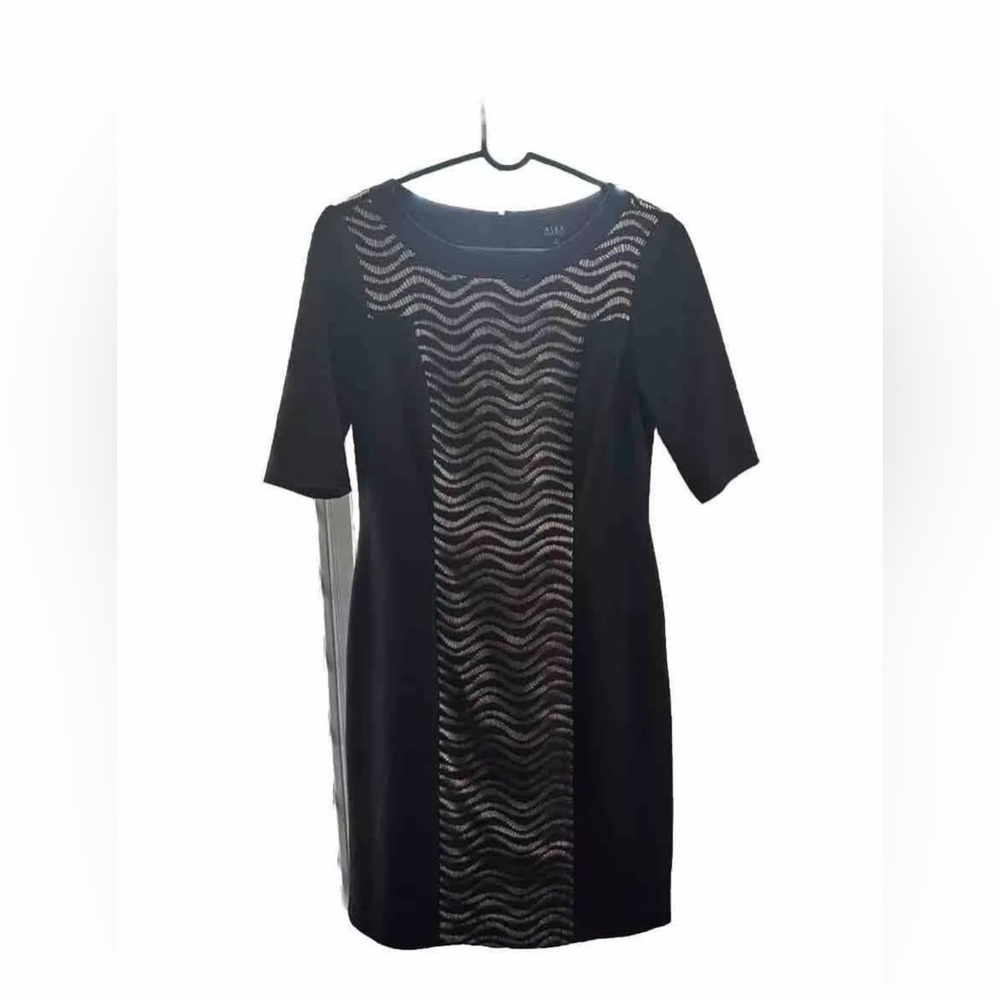 ALEX MARIE Black/Beige Cocktail Dress - Size 4